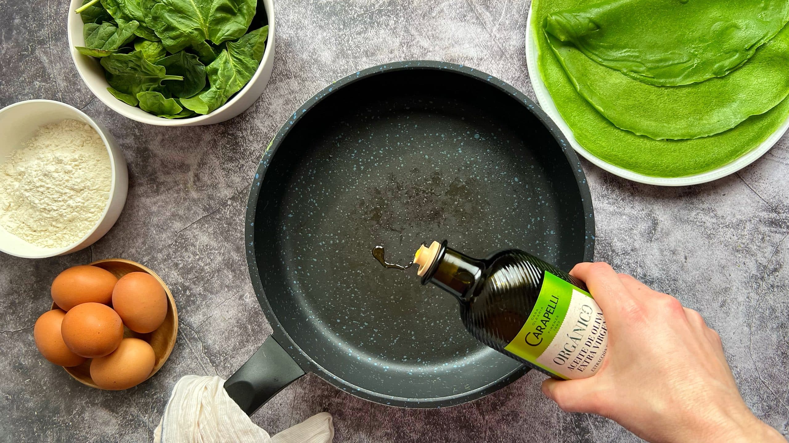Crepas de espinaca